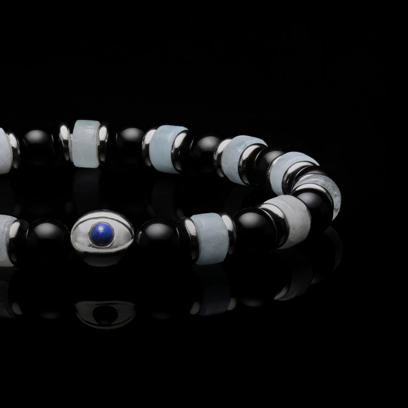 Evil Eye bracelet, Beaded bracelet, quartz beaded bracelet 