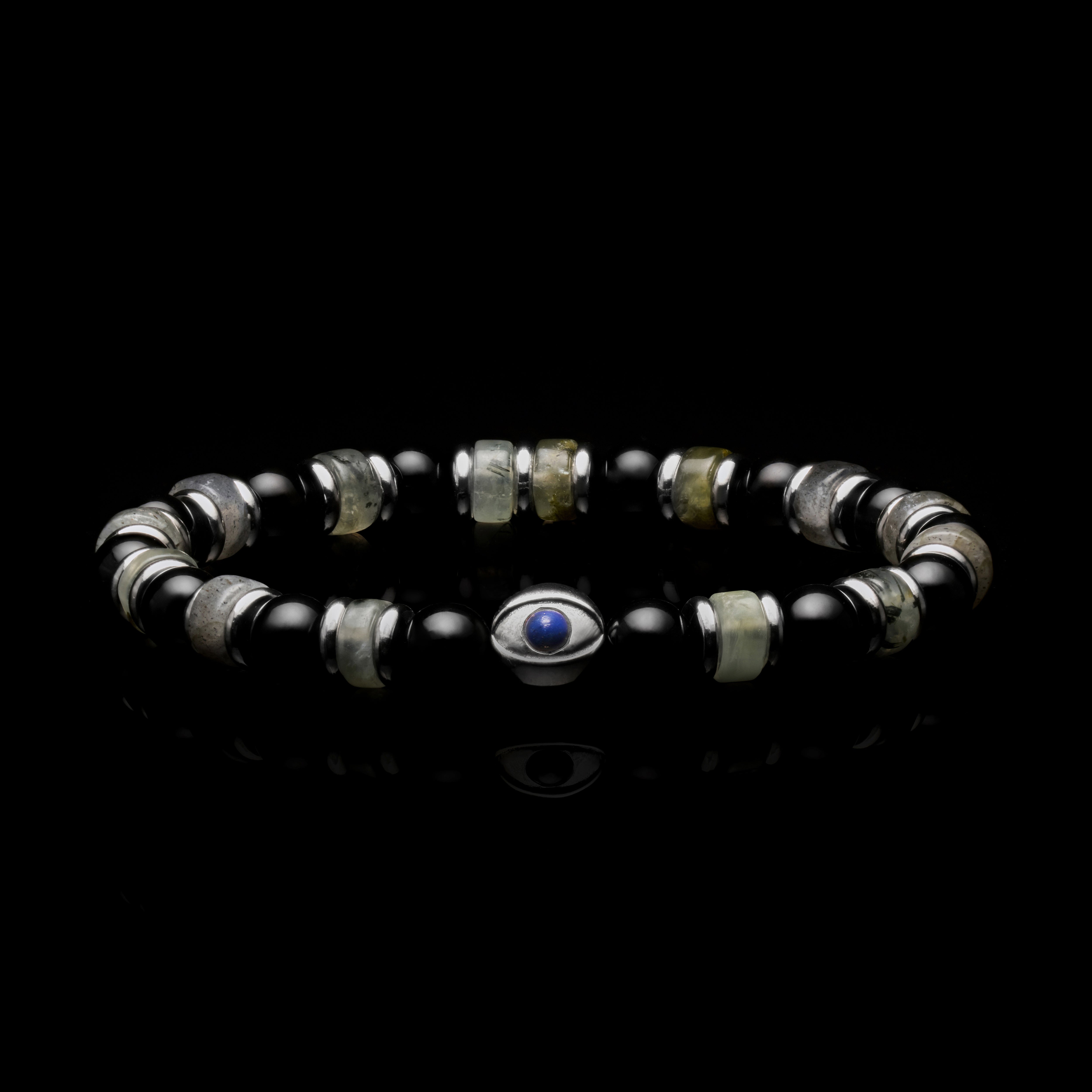 Evil Eye bracelet, Beaded bracelet, quartz beaded bracelet 