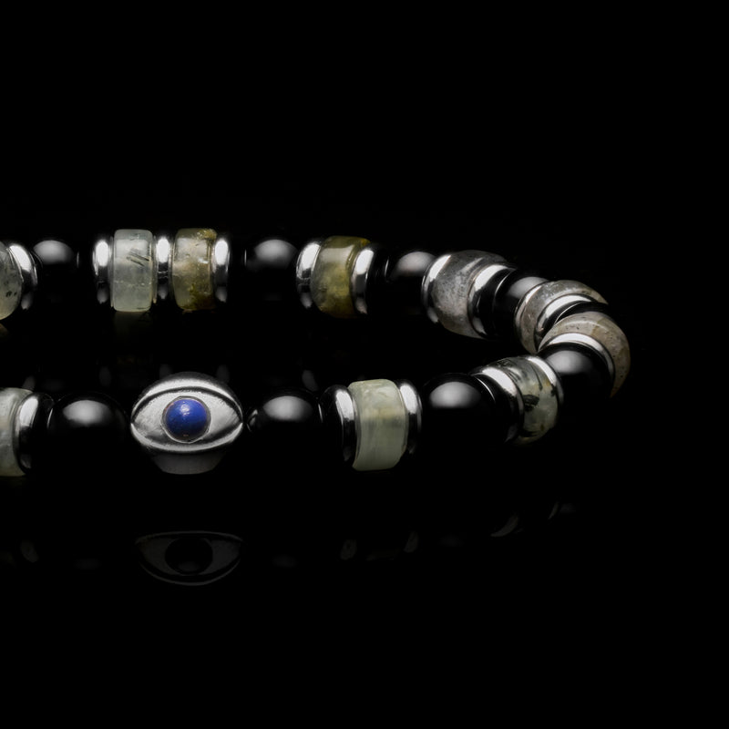 Evil Eye bracelet, Beaded bracelet, quartz beaded bracelet 