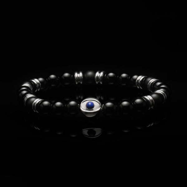 Evil Eye bracelet, Beaded bracelet, onyx beaded bracelet 