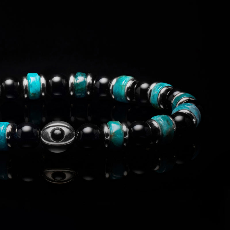 Evil Eye bracelet, Beaded bracelet, turquoise beaded bracelet 