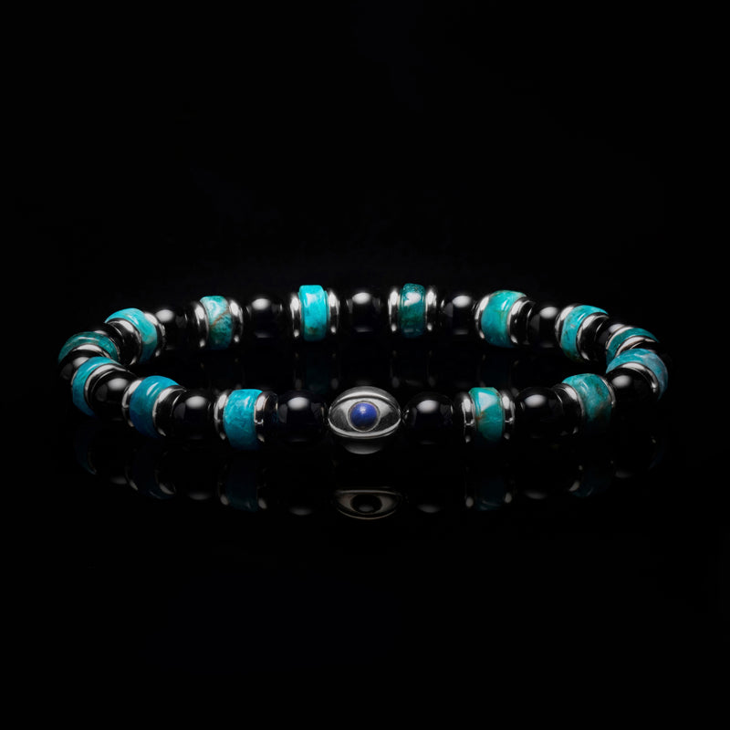 Evil Eye bracelet, Beaded bracelet, turquoise beaded bracelet 