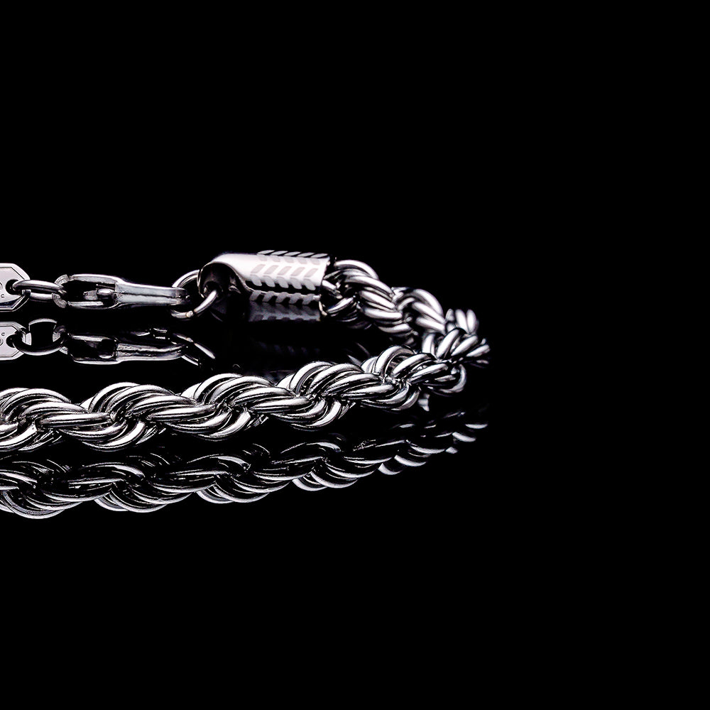 twisted bracelet for men, 925 silver twisted bracelet 