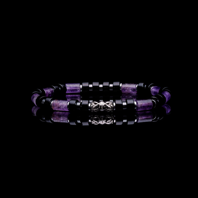 Couple Bracelets Set – Purple Black – Kinzah Fashion