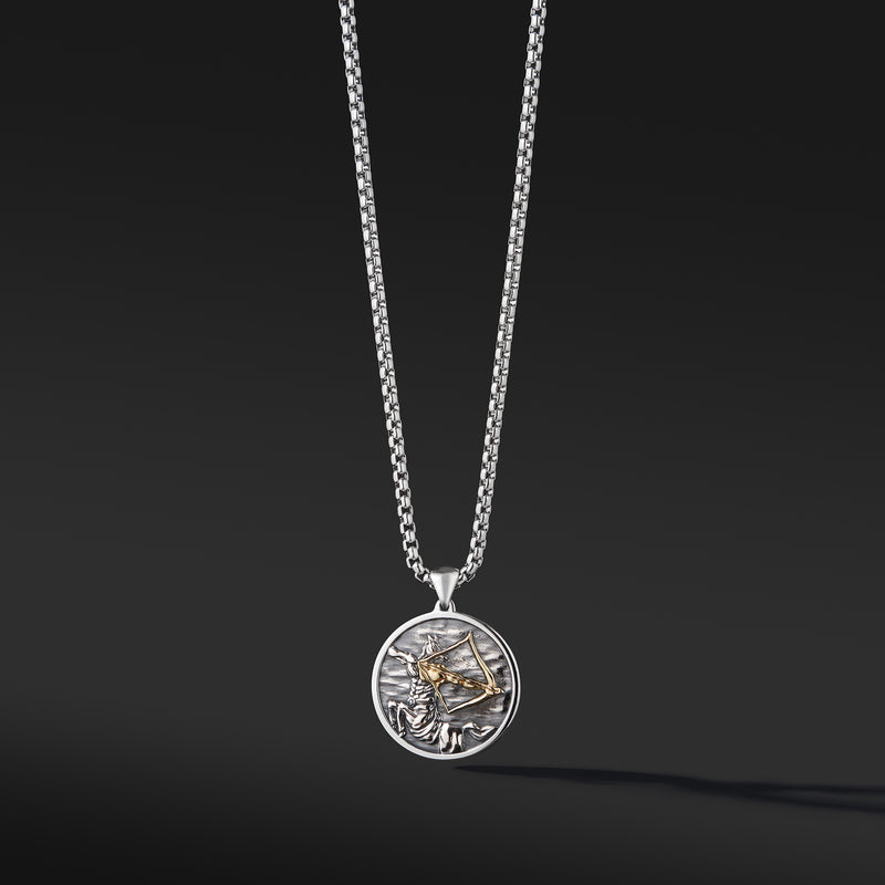 Zodiac necklace, sagittarius pendant necklace, Star sign necklace for men, 