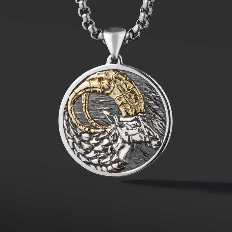 Capricorn necklace for guys discount