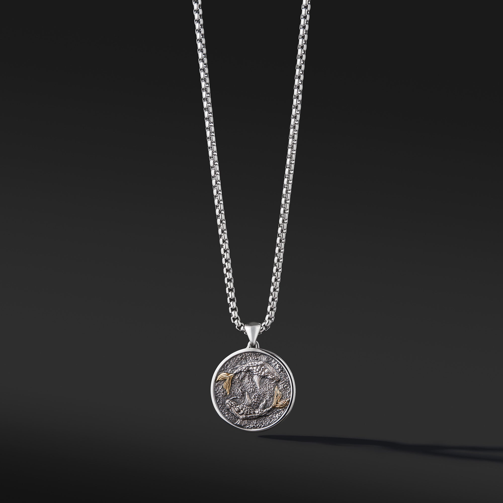 Zodiac necklace, Pisces pendant necklace, Star sign necklace for men, 