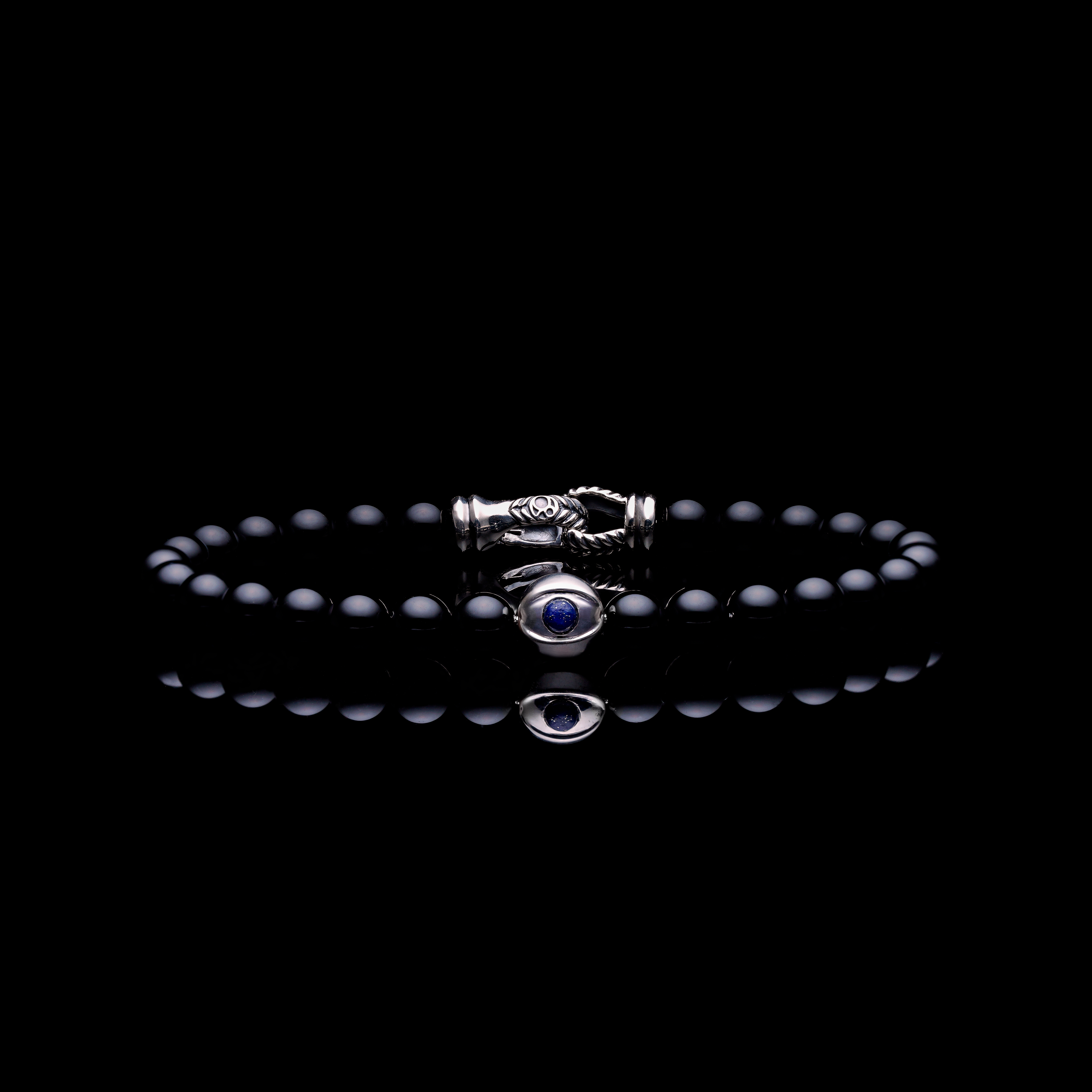 Onyx bracelets, onyx beaded bracelet, Silver beaded bracelet, 925 silver beaded bracelets, mens beaded bracelets,