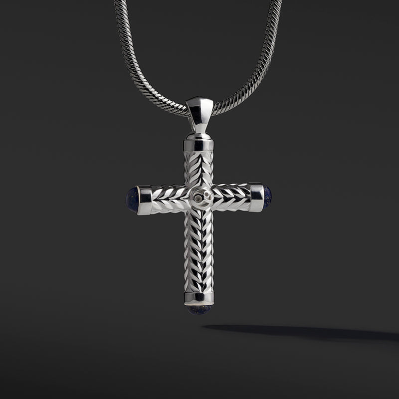 Sterling Silver Cross with Diamond Accent, 1.30 Inches | Silver Jewelry  Stores Long Island – Fortunoff Fine Jewelry
