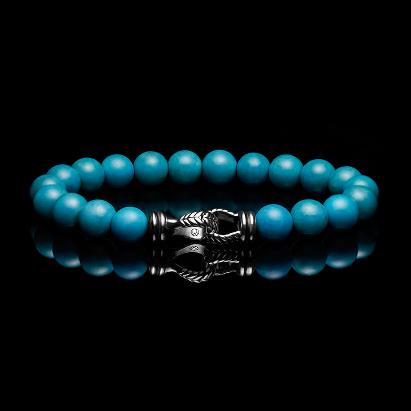 Men's David Yurman Spiritual Beads Bracelet in Turquoise, 4mm - Medium |  REEDS Jewelers