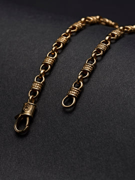 18k Gold Laurel Cuff Chain Bracelet