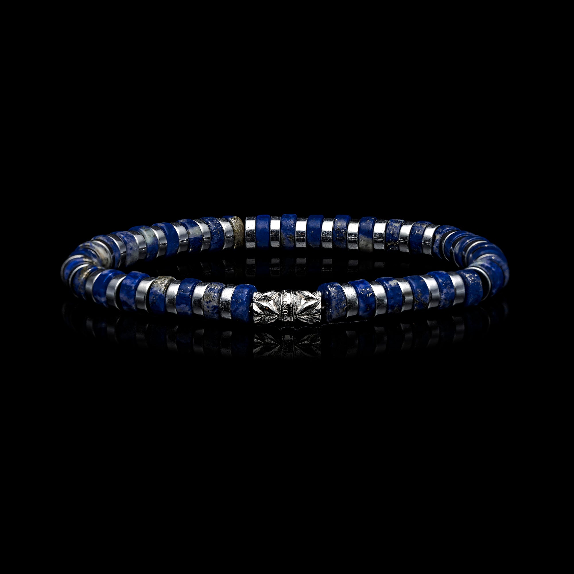 mens beaded bracelet , mens bead bracelet, gold bracelet for men, lapis lazuli bead bracelets, silver lapis lazuli bracelet 