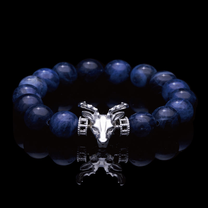 Made with 925 sterling silver, we incorporated the iconic Bucks Head Mascot, Bango, into a real animation and come up with this men's beaded bracelet for the authentic Milwaukee Bucks aficionado. 