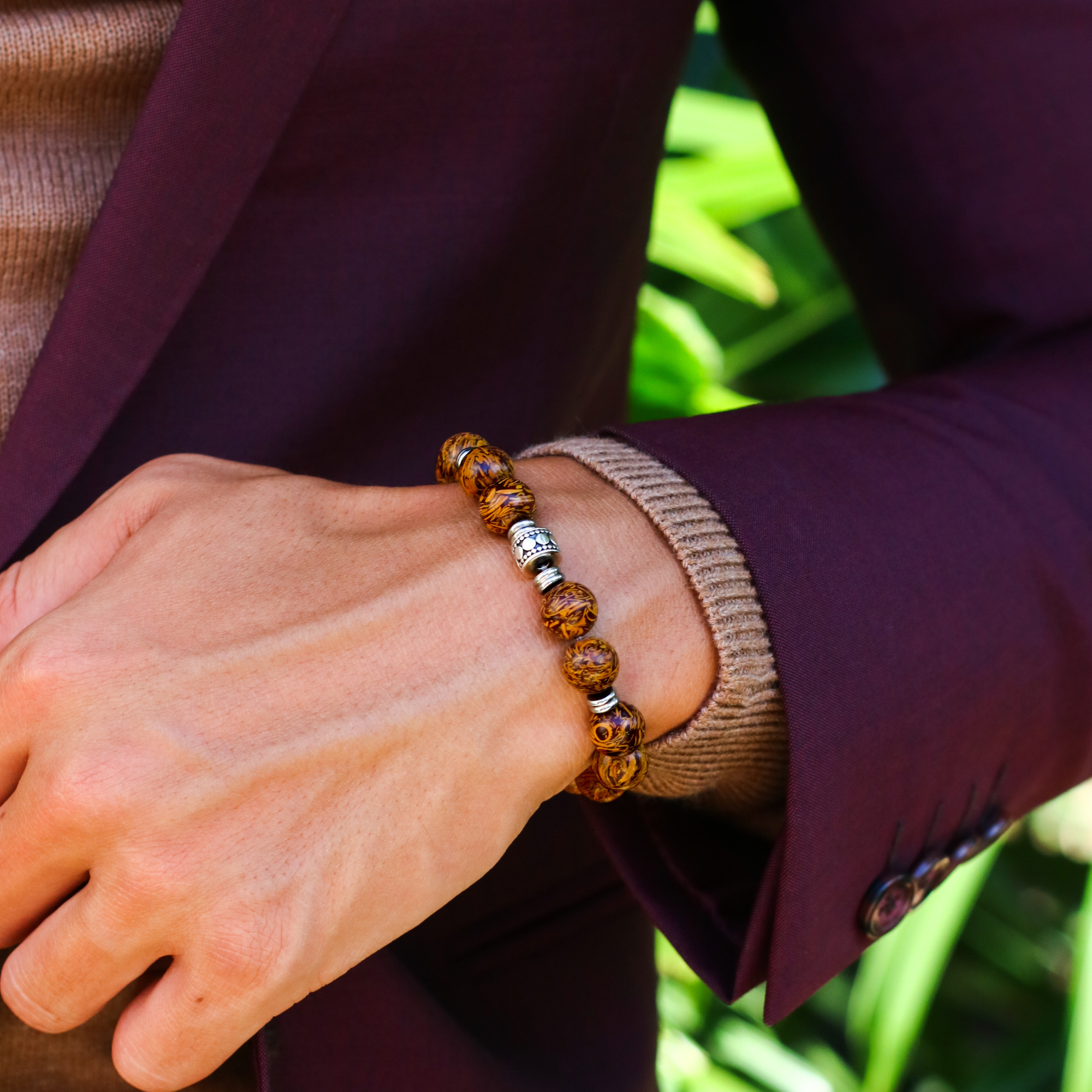 Stainless Steel Spacer Sacral Chakra Bracelet