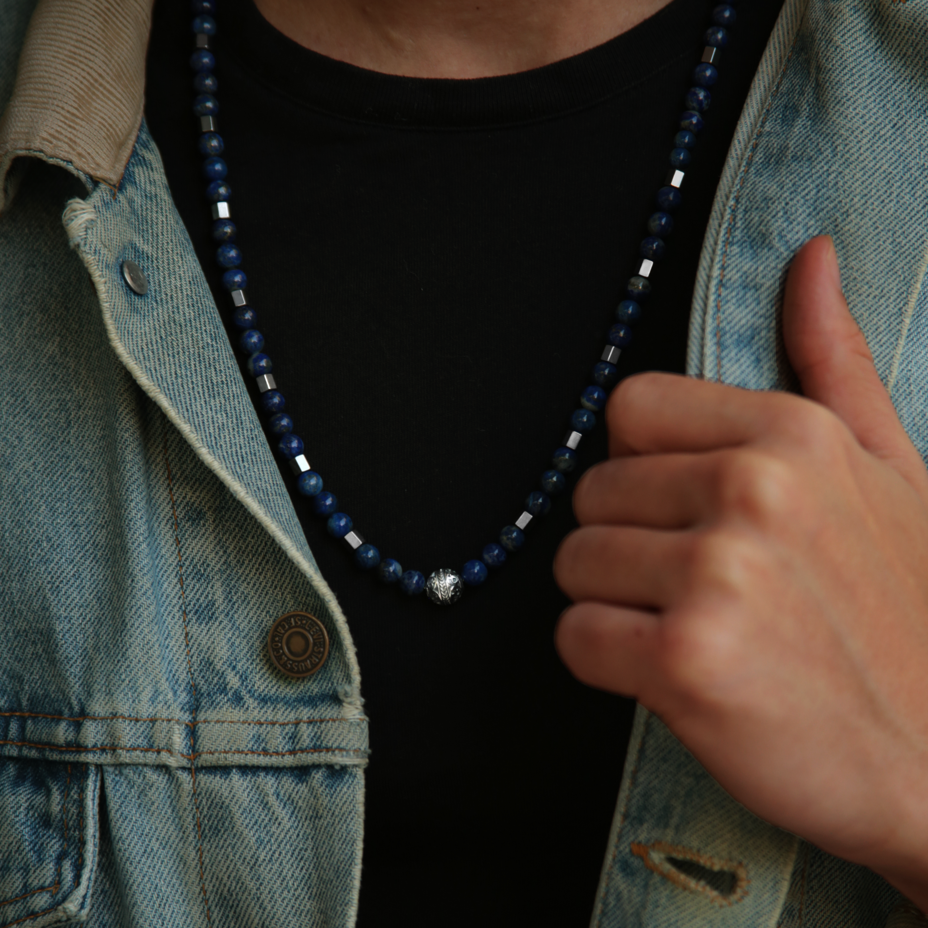 Lapis lazuli 2025 necklace mens