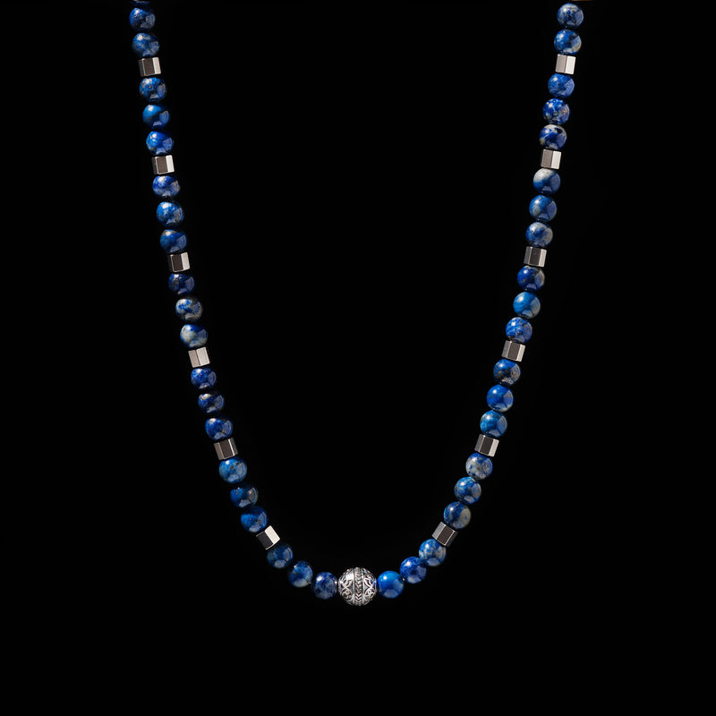 Large Natural Lapis Lazuli Necklace, Big Navy Blue Bead Necklace,semi  Precious Stone Necklace, Sweet Stone Necklace, Statement Necklace - Etsy