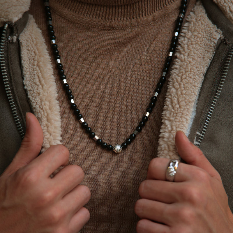 Obsidian bead interchangeable necklace, buy on line