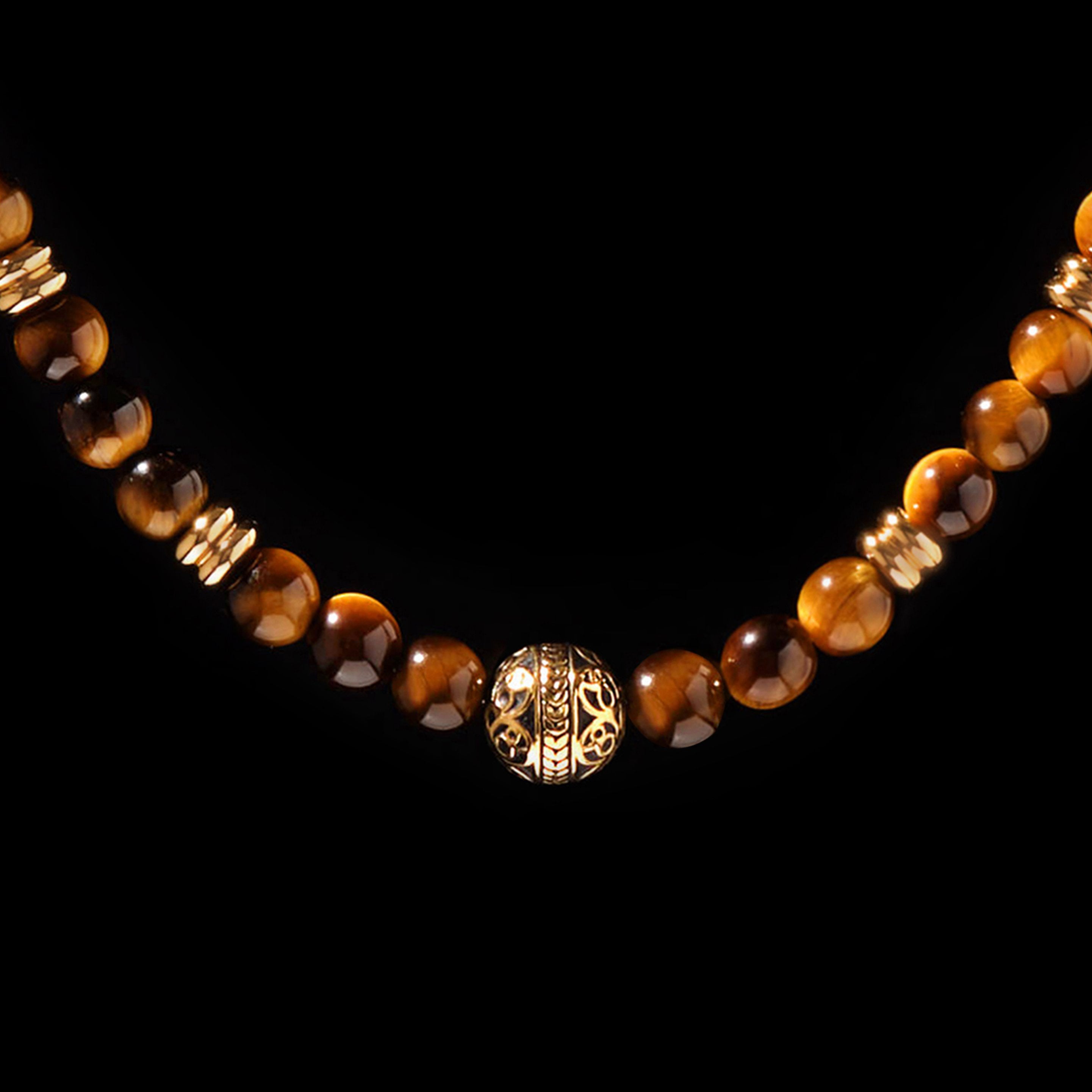 Gold Tiger Eye Crystal Necklace