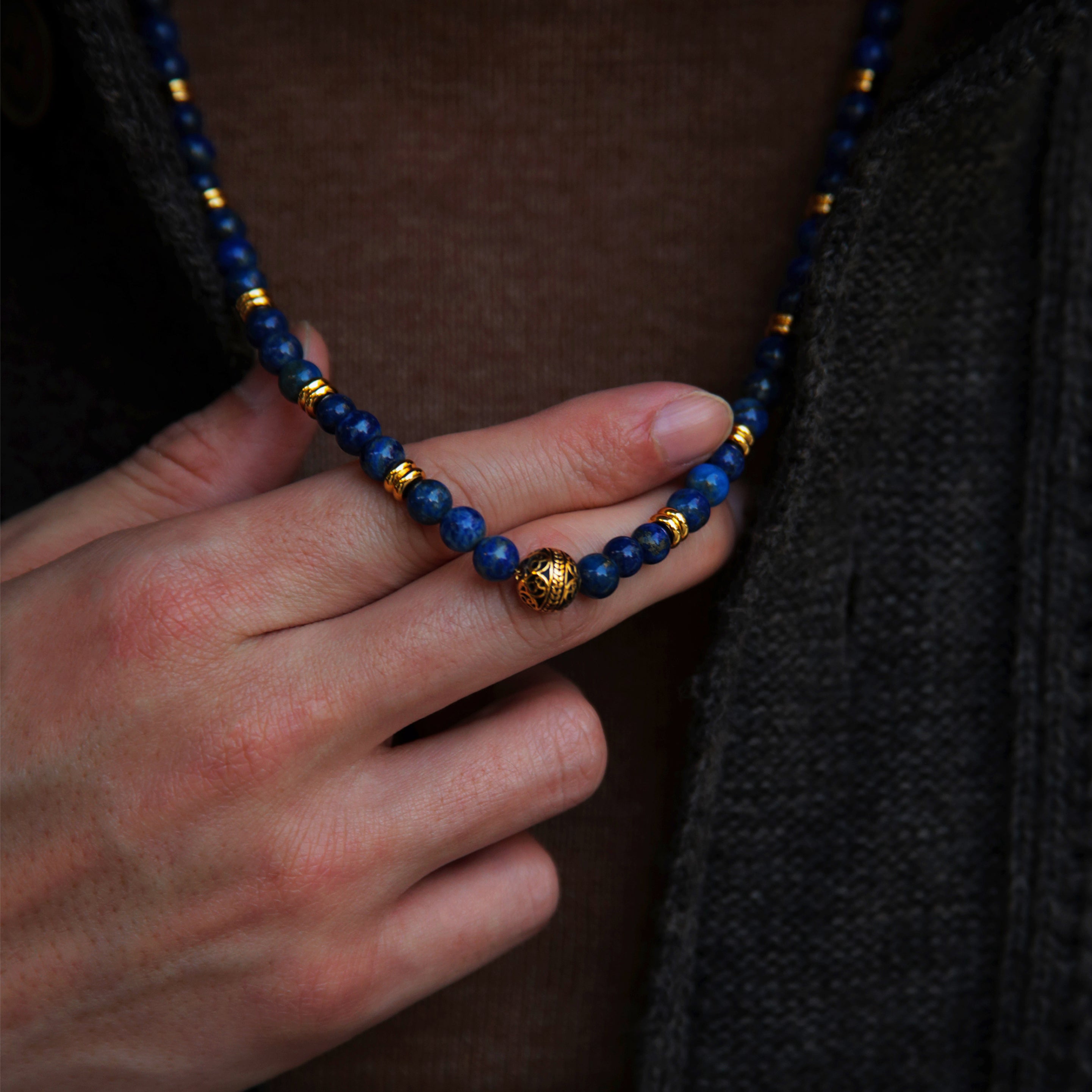 Lapis lazuli crystal necklace Clearance