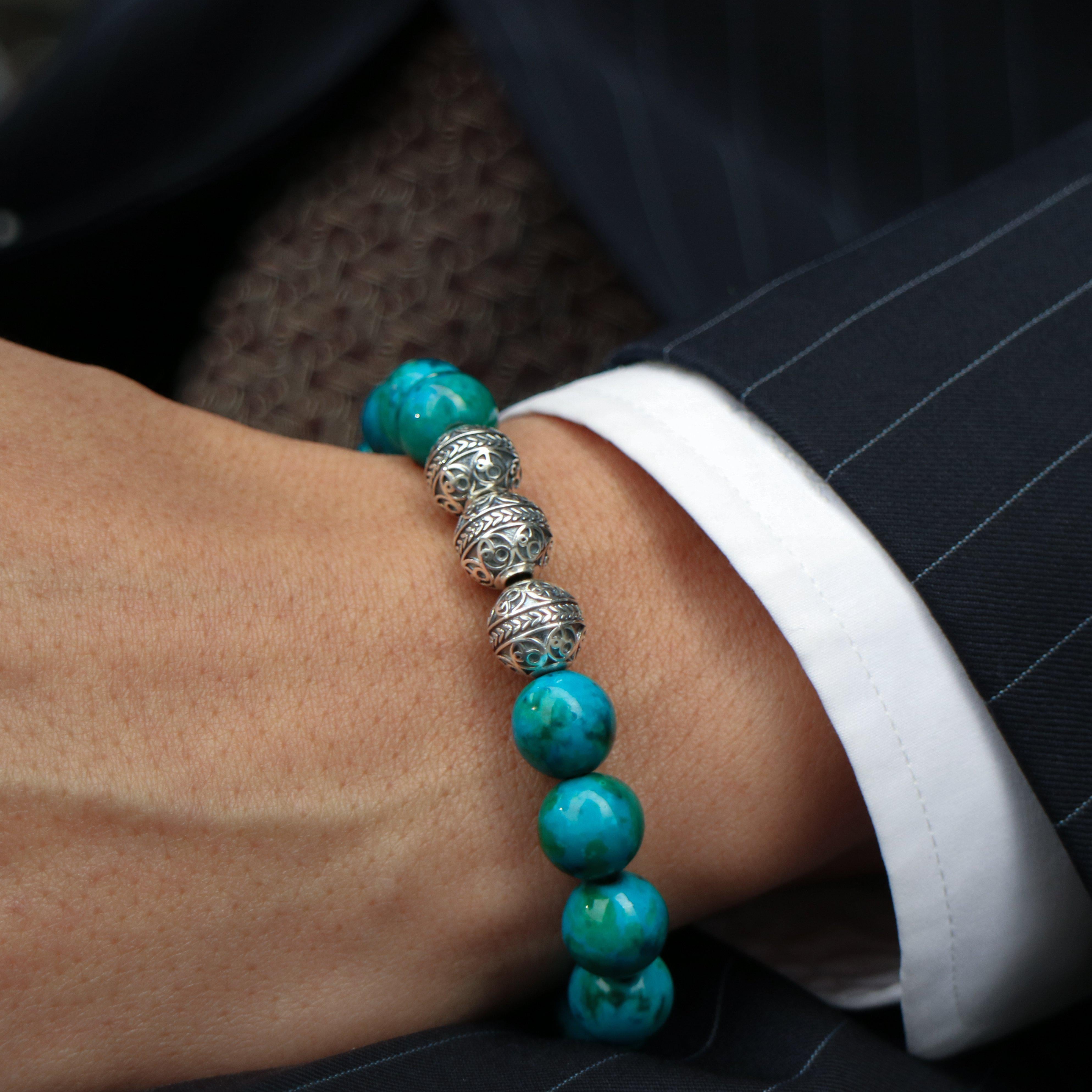 Ro & Gieo Turquoise Heart Of Stone Bracelet