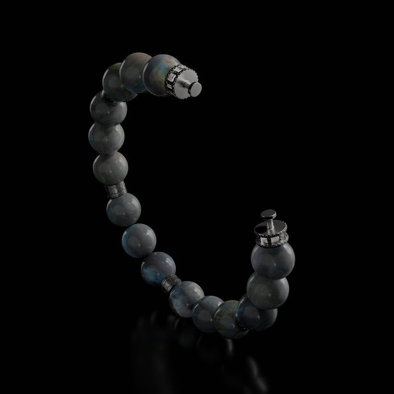 The Azuro gemstone bracelet, with various healing crystals of your choice, will activate different supporting energies and draw out negativity. Wearing the a beaded bracelet would enhance connection to spirit and heighten sensitivity to positive energy. 