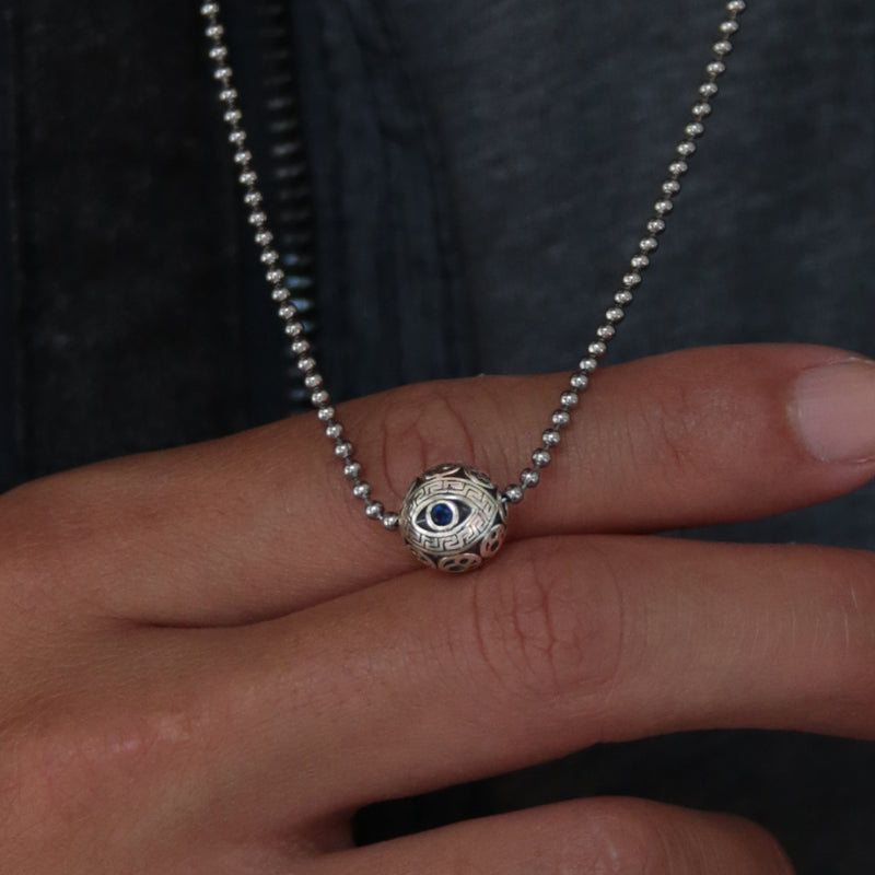 Pave Mini Evil Eye Necklace – Saffy Jewels