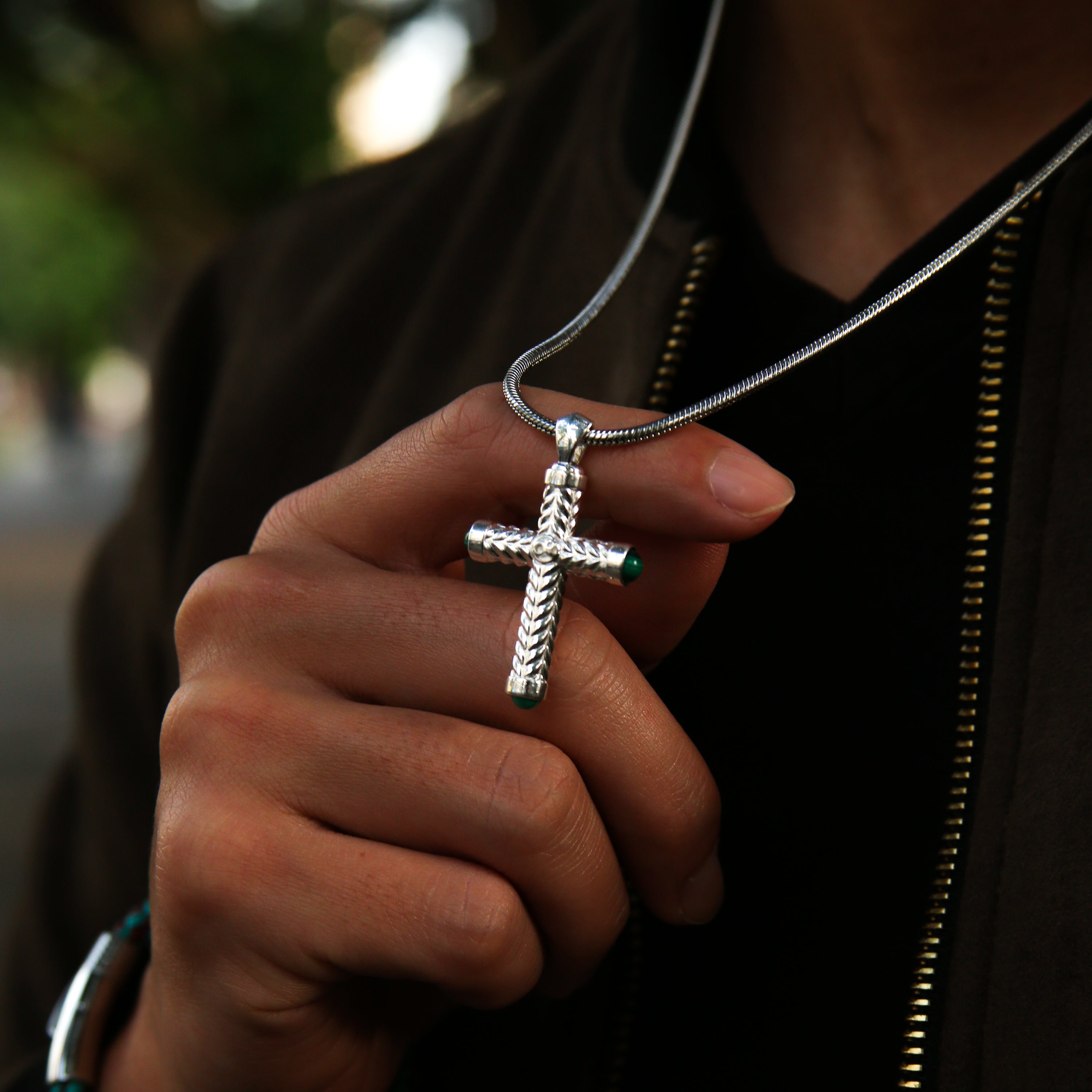 Azuro 925 Silver Cross Necklace | Exquisite Cross Pendant For Men