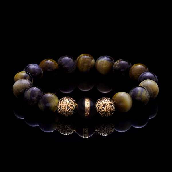 The tiger eye beads displayed elegant waves of brown and yellow lines, creating layers with a sense of movement. The Eye stone indicates courage, while the Tiger stone injects motivation, the healing power of the tiger eye bracelet creates positive energy to connect people around