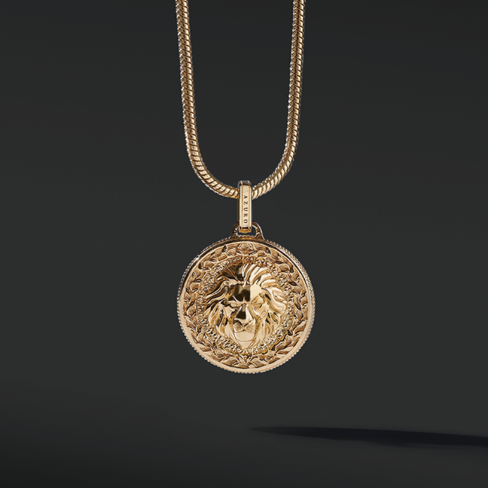 The gold lion pendant necklace is one of our iconic lion collections for men. A lion pendant is a reminder of carrying passion and ambition to everyday life. Gold with the hand polishing finishing of the lion pendant is an appreciation of craftsmanship and exceptional style. A men's gold pendant is more than a piece of jewelry but a statement of what you have achieved.