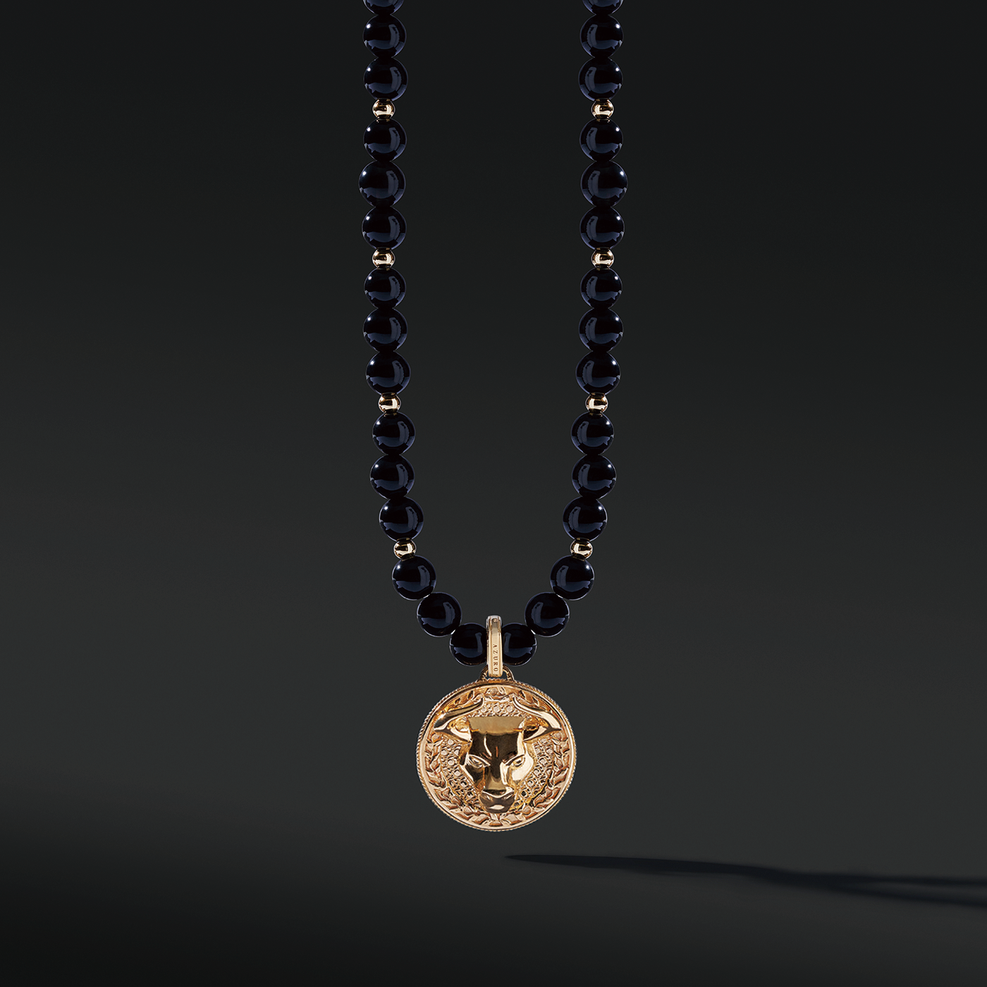 Obsidian pendant necklace in gold pendant takes the iconic black and gold color to life. Men's gold pendants attached to grade AAA Obsidian necklaces are a must-have. An Obsidian pendant necklace enlightens courage and amplifies strength. Gold pendants for men are classic jewelry a man should have.