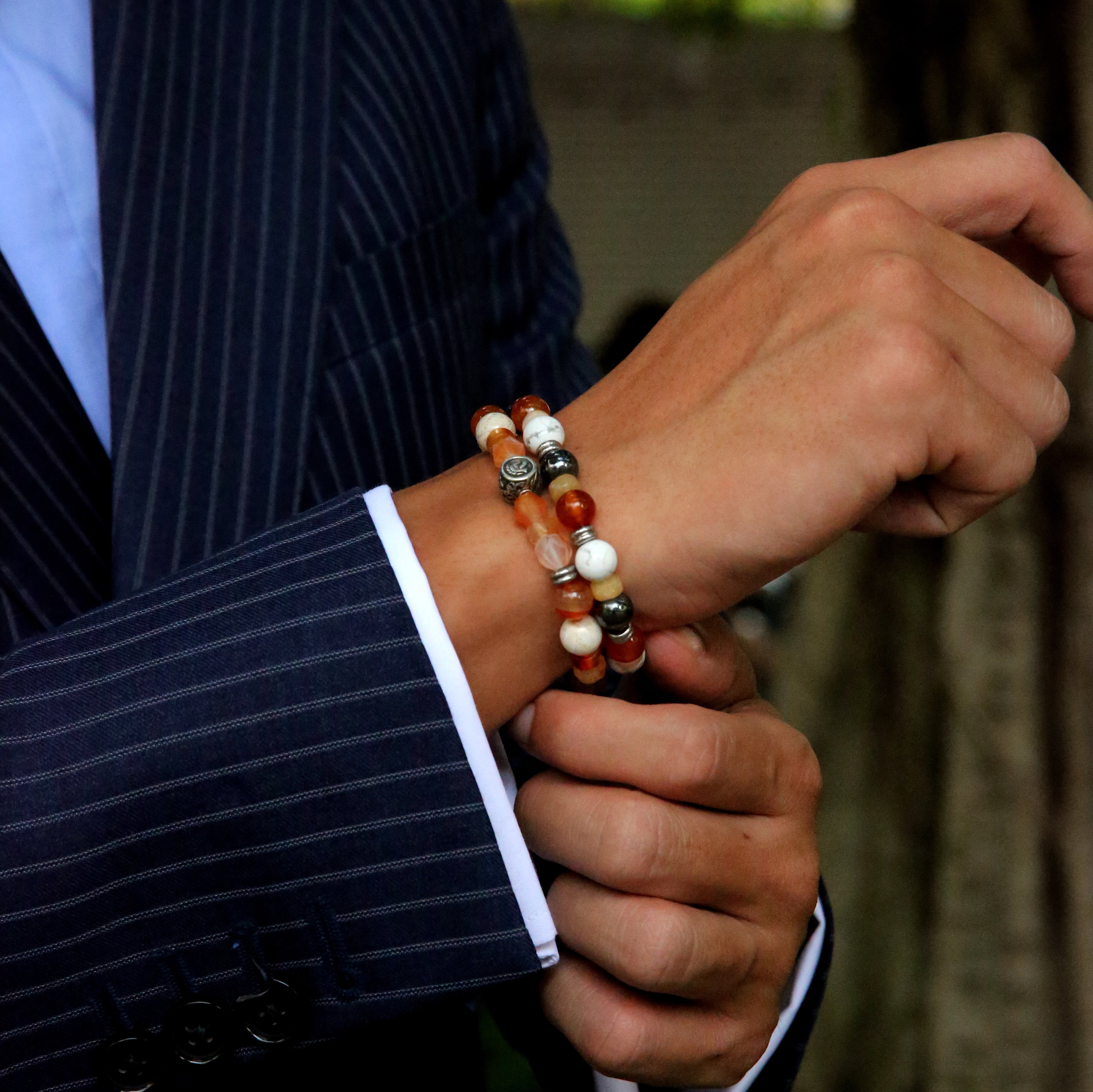 mens stack bracelet can be a silver stackable bracelet or a gold stacking bracelets. Custom your stack bracelet in crystals and rare gemstones. Crafted 925 silver and gold stackable bracelets are in style. Stack up your stack beaded bracelets now. 