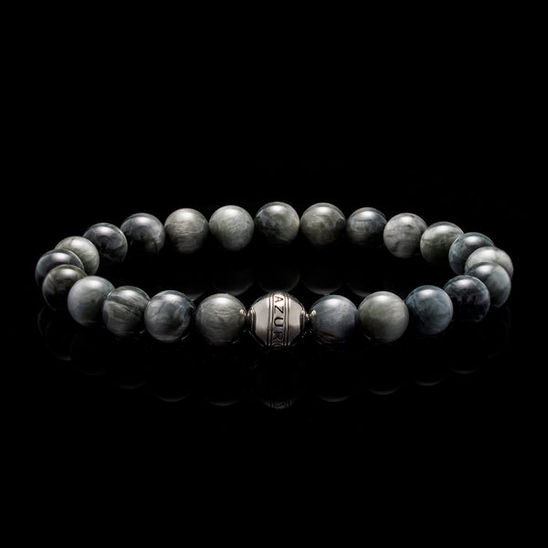 Azuro Republic silver bracelets | Hawk eye beaded bracelets | Mens ...