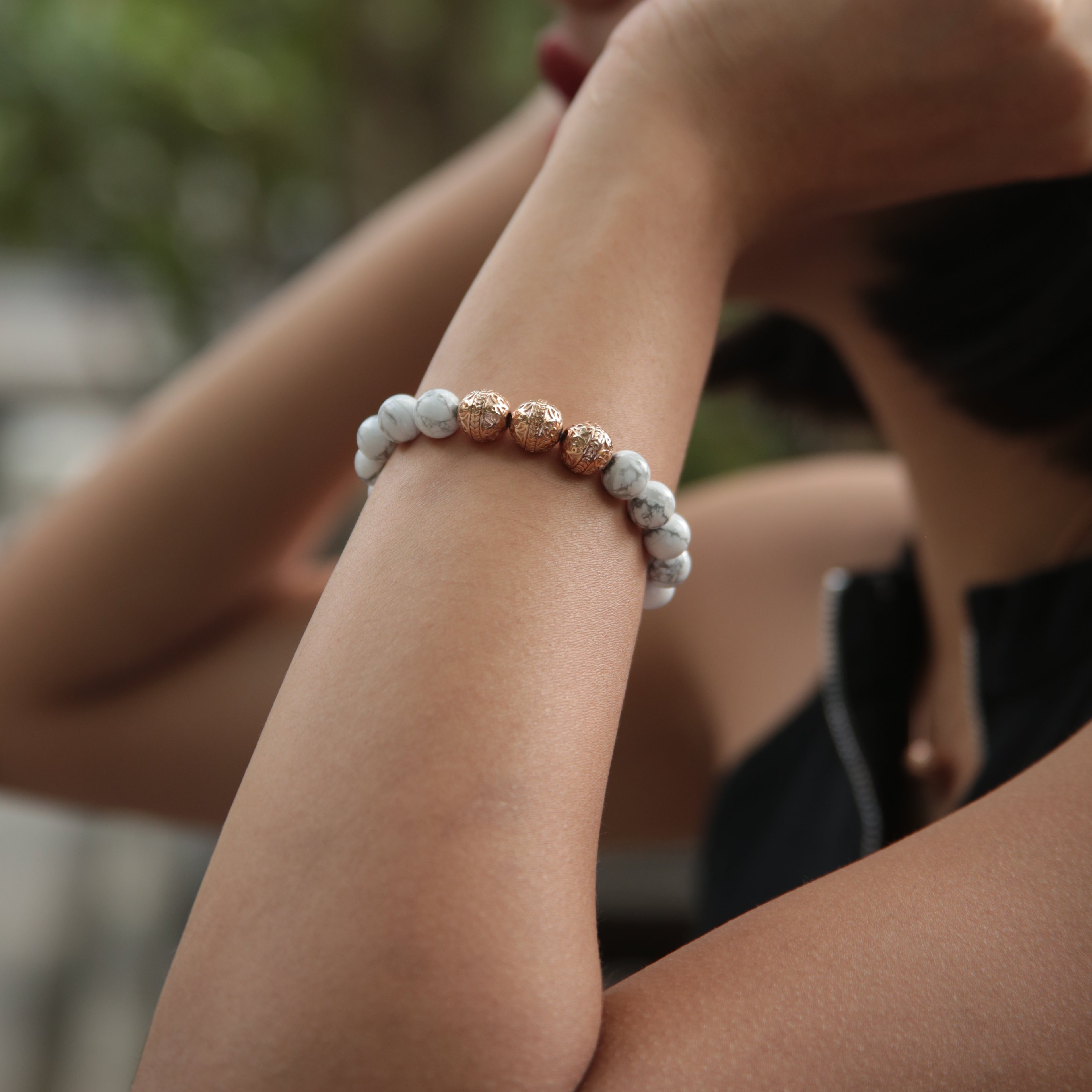 Rose Gold Classic Howlite Bracelet