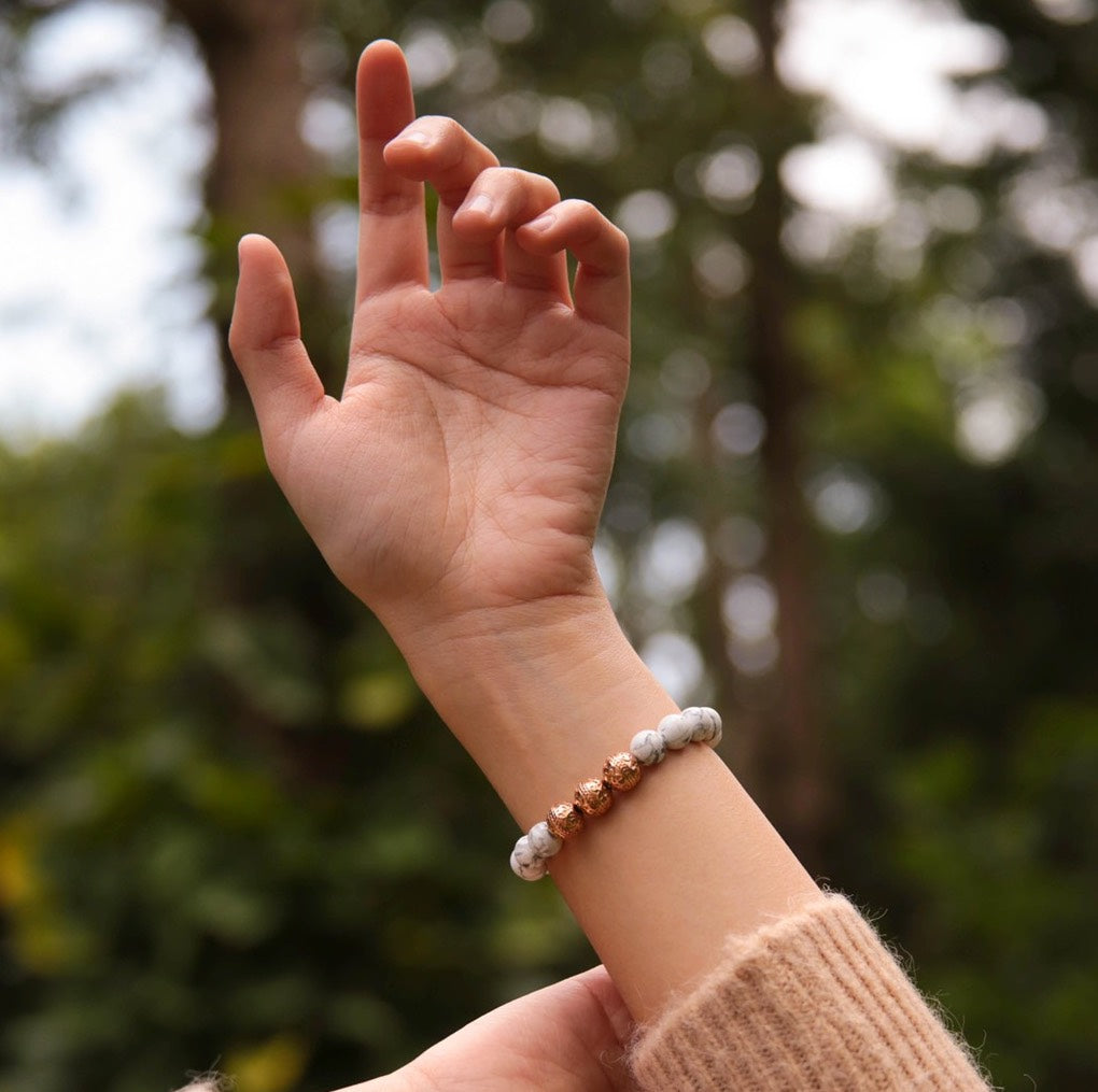 Rose Gold Classic Howlite Bracelet