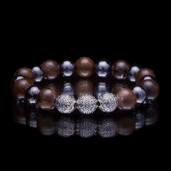 Apollo, the god of sun, is a symbol of courage and aspiration. What shines through this Apollo collection is its energy and positivity. This gemstone combination of Bronzite and Hematite is not only unique in its origin and creation but a belief to act within us and be true to whom we are.