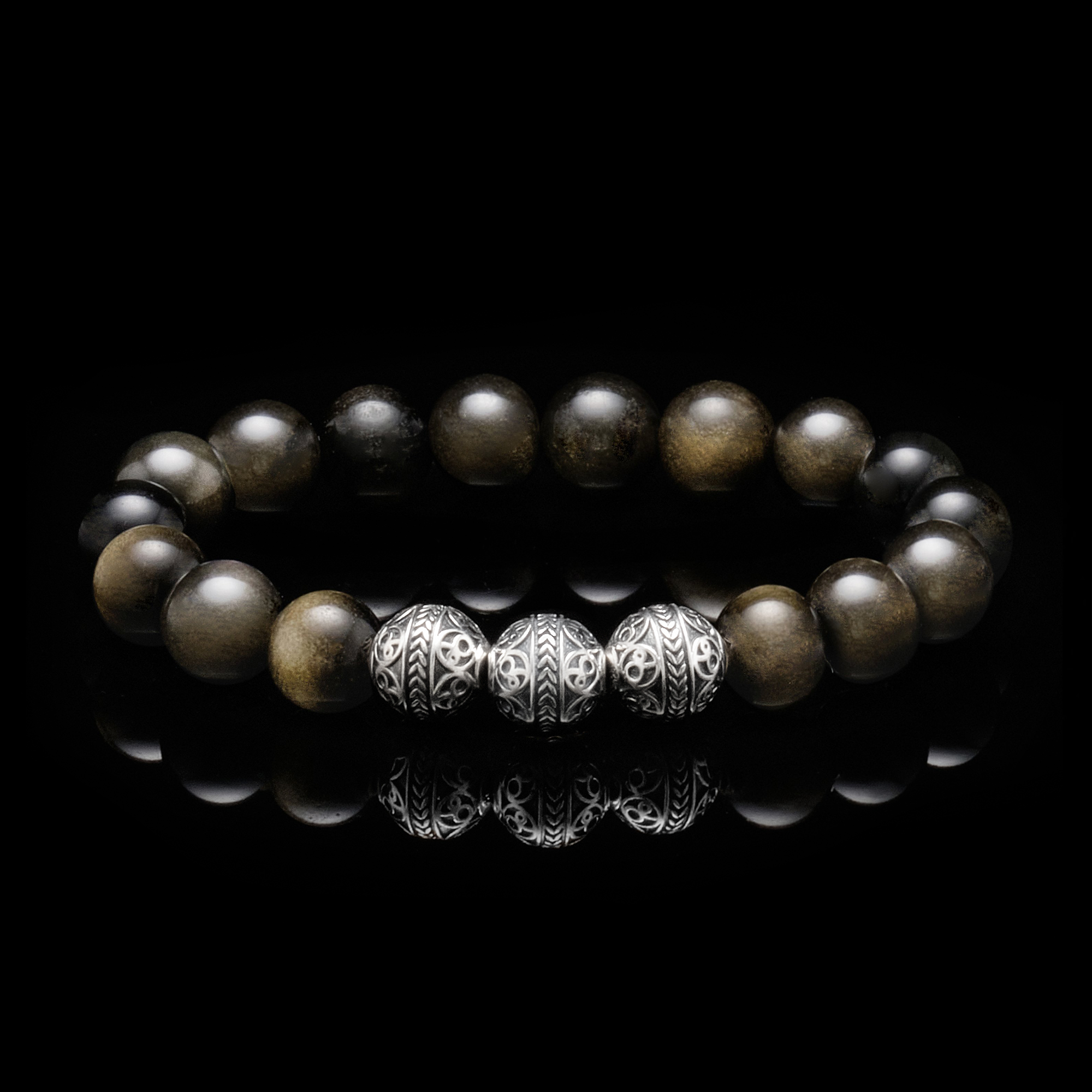 Golden Obsidian Mini Gemstone Bracelet — Sivana