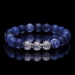 The Matt Sodalite stone in combination with classic Premium 925 Sterling Silver beads helps bring out a renewed sense of confidence and self-esteem. The sodalite stone symbolizes clarity, which helps us know ourselves at a deeper level and be empowered, since the gift of knowing who you are is the foundation of all wisdom. 