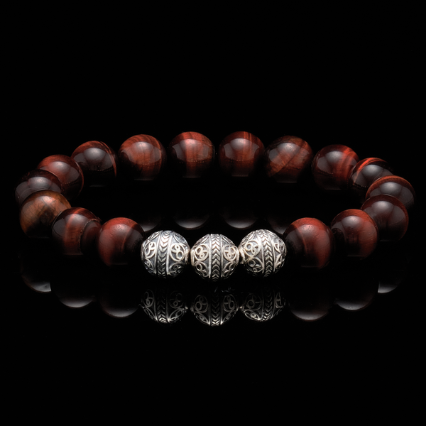 Azuro Republic Red Tiger Eye Bracelet represents intelligence and integrity, it gives courage, injects motivation, and creates positive energy to connect people around