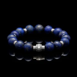 The Throat Chakra bracelet is one of the 7 Chakra bracelets. Combined with Lapis Lazuli jewelry, this mens silver bracelet is the ultimate confidence booster and connector. Wearing a chakra bracelet has many benefits. The mens silver bracelets with lapis lazuli jewelry will create a connection to spirituality and objectivity through the chakra stones. The Lapis Lazuli bracelets bring peace and compassion to the throat chakra, associated with the ability of expression and thought process.