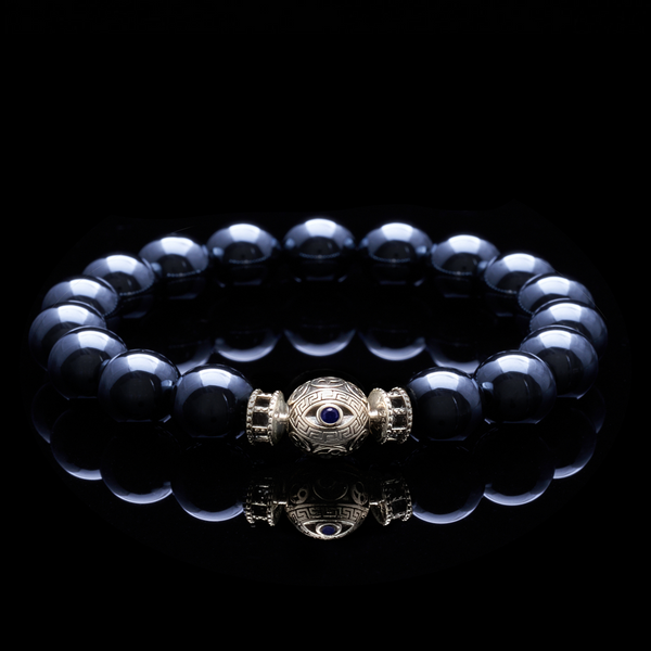 The Evil Eye bracelet is a symbol of protection and good fortune. The handcrafted surface of the skin gives the Evil Eye bracelet a realistic touch. The open clicked design provides the flexibility of changing any designs you want. The 925 Silver Evil Eye bracelet comes with 6 customized colors for you to choose! 